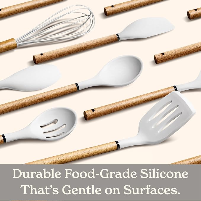 Country Kitchen Non Stick Silicone Utensil Set - Image 4