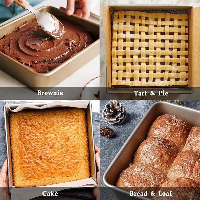 12" x 10" Cookie Sheet Pan Set, 2 Pack Nonstick Baking Sheets, Commercial - Image 9
