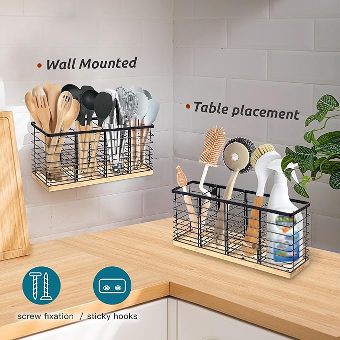 Suli Extra Large Kitchen Utensil Holder Countertop - Image 5
