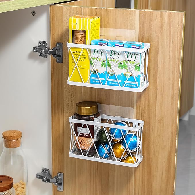 YIGII 3 Pack Adhesive Cabinet Door Organizer - Image 6