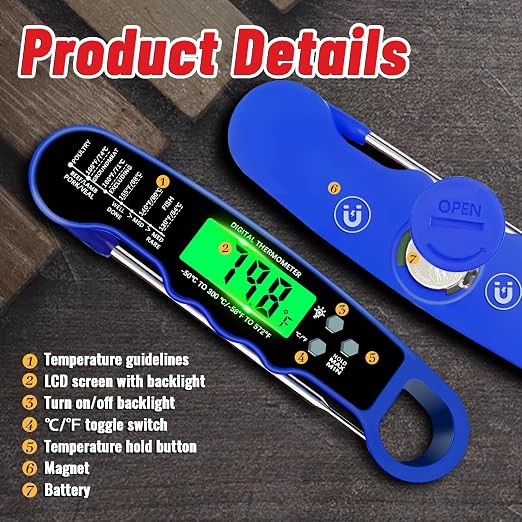 Stocking Stuffers for Men Women Adults: Meat Thermometer Digital, Instant Read - Image 4