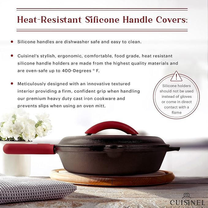 Cast Iron Skillet Set with Lids - Image 5