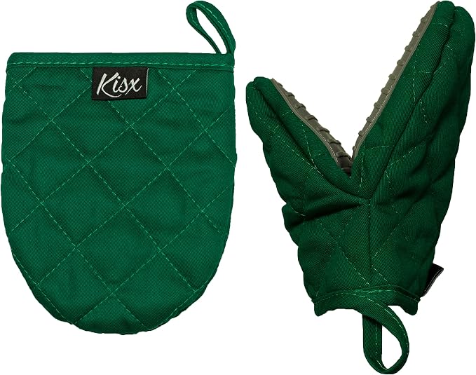 Oven Mitts Heat Resistant – Mini Oven Mitts, Silicone Gloves Heat Resistant by KisxLiving