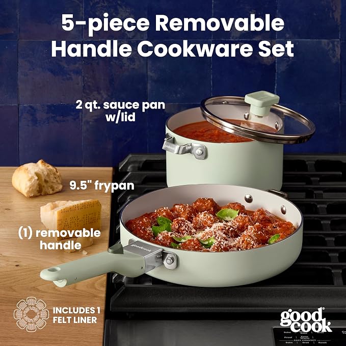 GoodCook Ceramic Cookware Set 5-Piece - Image 2