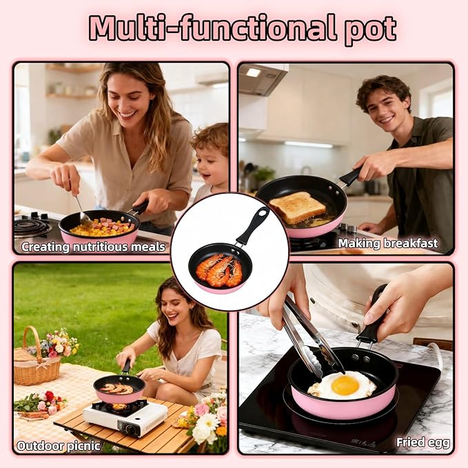 4.7 Inch Mini Frying Pan, Flat Bottom Design - Image 5