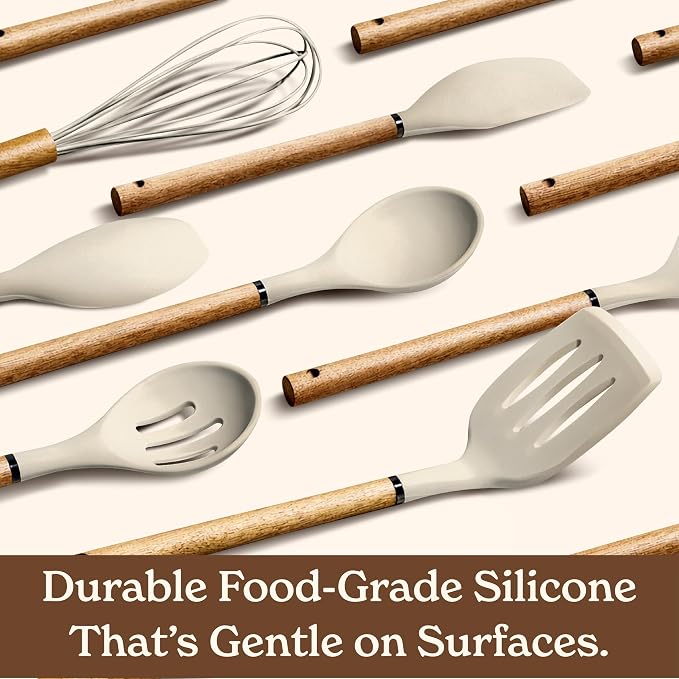 Country Kitchen Non Stick Silicone Utensil Set - Image 4