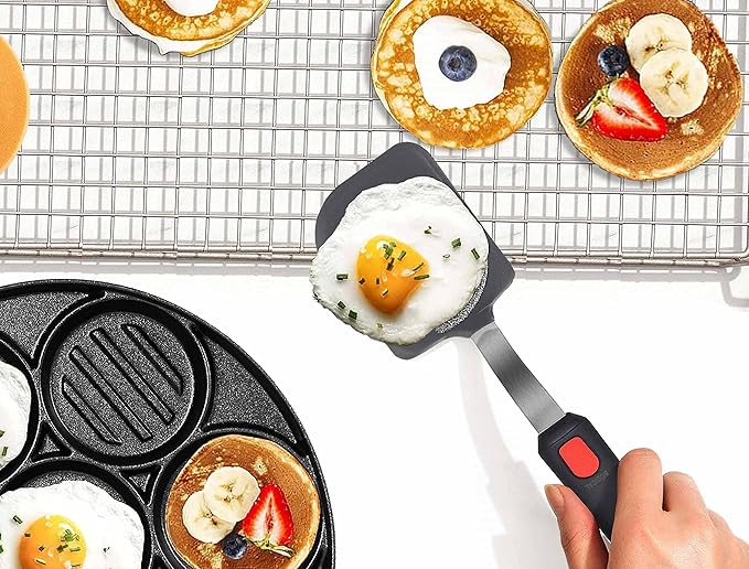 Set of 3, Silicone Spatula Turner, 600°F Heat Resistant Cooking Spatulas - Image 3