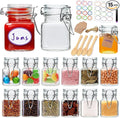 Small Glass Jars with Lids, 4 oz Spice Jars with Labels, 15 Pack Small Glass by Brajttt