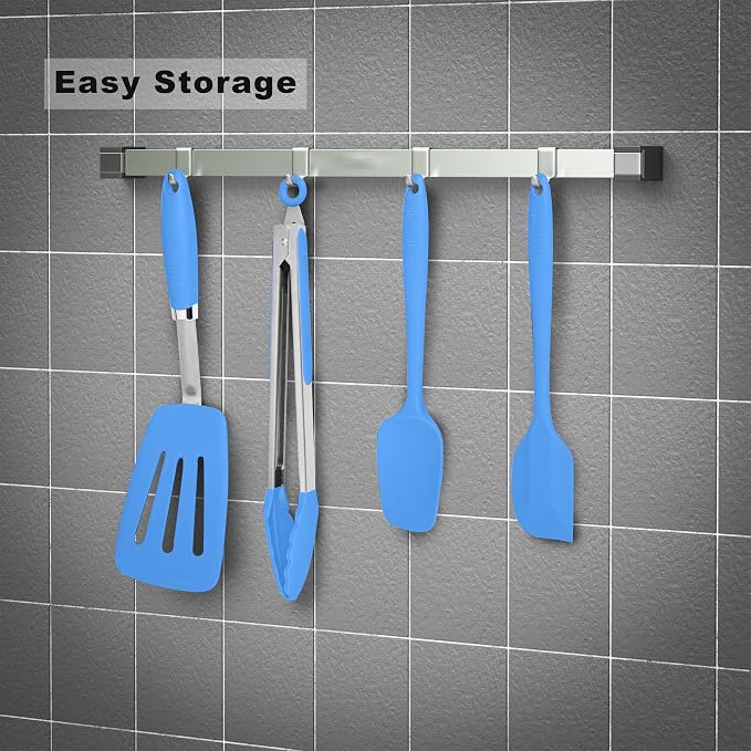 Silicone Spatulas Set Turners Tongs Cooking Utensils Set High Heat Resistant - Image 4