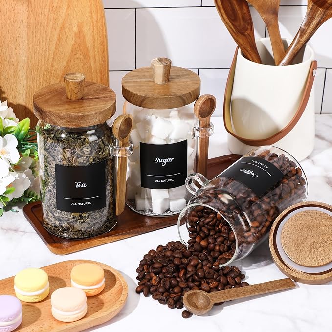 Suclain 3 Pcs Glass Coffee Container - Image 4
