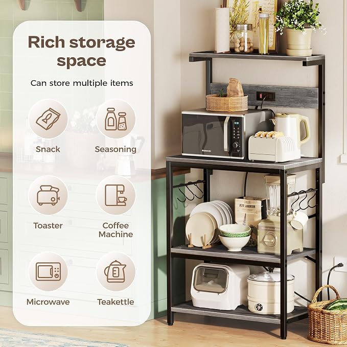 SUPERJARE Kitchen Bakers Rack - Image 5