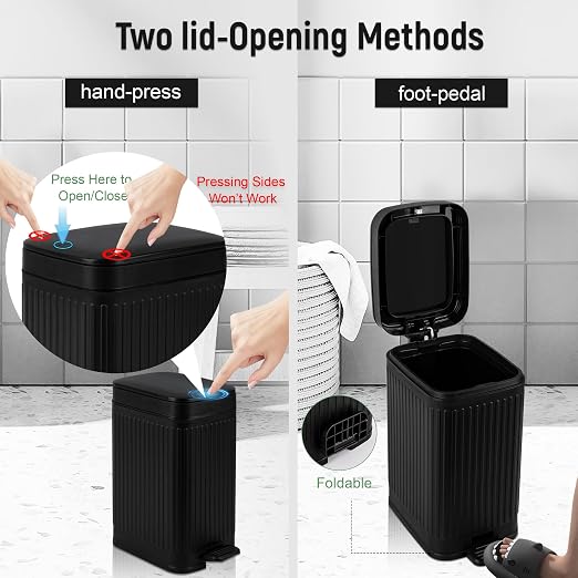 rejomiik Small Bathroom Trash Can - Image 3