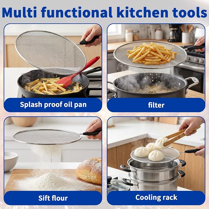 2-Pack Splatter Screen for Frying Pan - Image 6