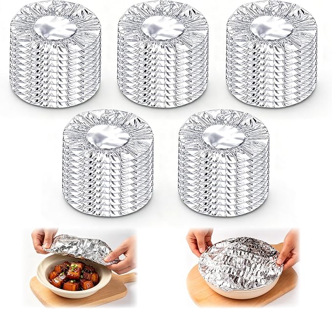 Reusable Aluminum Foil Food Cover, Heat-Insulating, Freshness-Preserving by Unknown