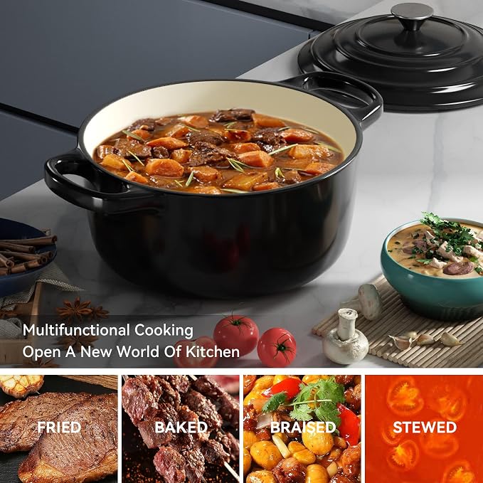 Miereirl 6 Quart Enameled Dutch Oven Pot - Image 7