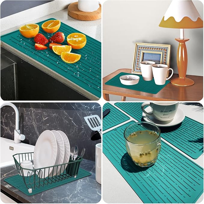GeeRic Dish Drying Mats, Heat-resistant Silicone Mat - Image 6