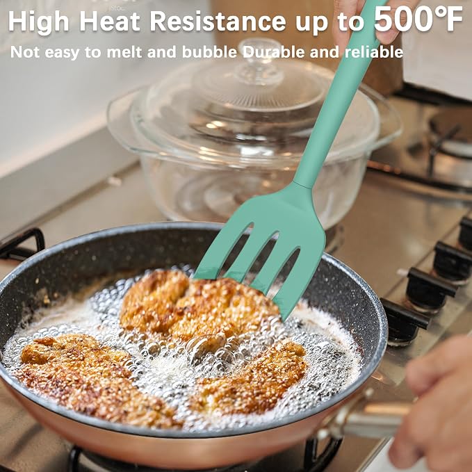 Coukre 2 Pack Silicone Spatula Set, High Heat Resistant, BPA Free Kitchen - Image 3