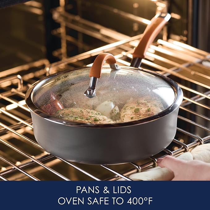 Rachael Ray Cucina Dishwasher Safe Hard Anodized Nonstick Cookware Pots and - Image 6