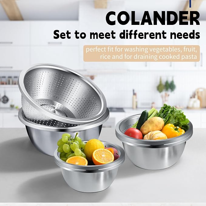 Colander 304 Stainless Steel 4-quart - Image 3