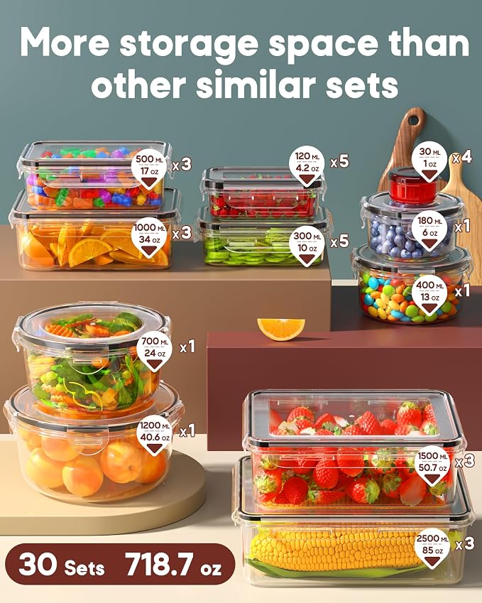 60 PCS Food Storage Containers - Image 2
