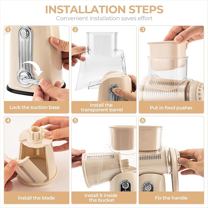 SUSTEAS Rotary Cheese Grater - Image 6