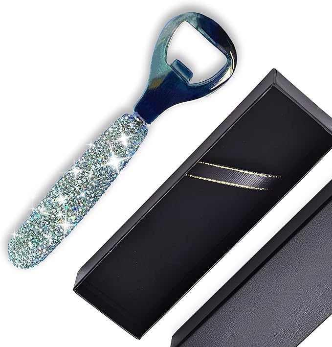 Handcrafted Silver Crystal Bling Beer Opener – Sparkle Diamond Bottle Openers - Image 3