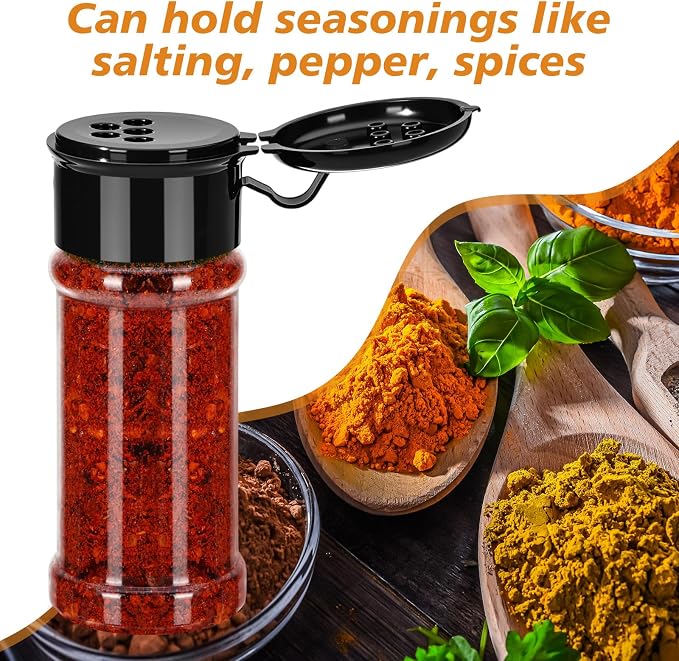 Amyhill 100 Pcs Plastic Spice Bottles Spice Jars - Image 6