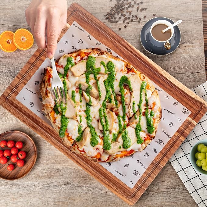 20 Inch Large Acacia Wood Cutting Board 1.5" Thick, Reversible Wooden Cutting - Image 6
