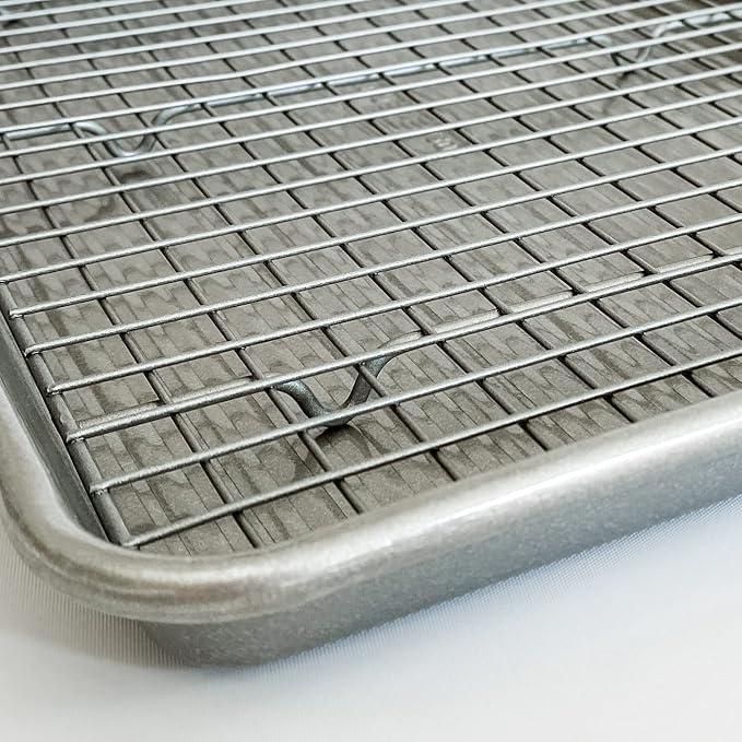 USA Pan Bakeware Half Sheet Baking Pan and Bakeable Nonstick and Cooling Rack - Image 3