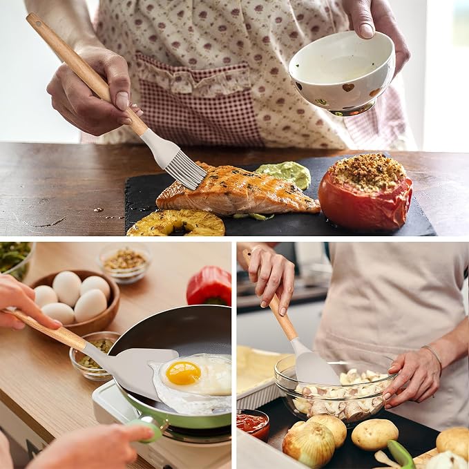E-far Kitchen Utensils Set of 12, Silicone Cooking Utensils - Image 7