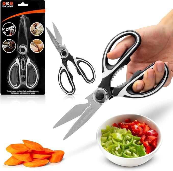 SpartaSake Premium Stainless Steel All Purpose Kitchen Shears - Image 7