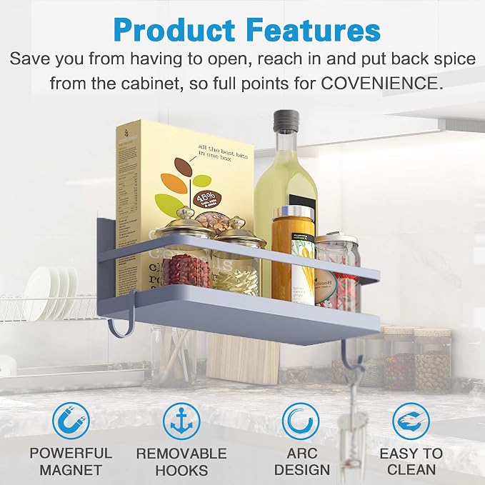 Magnetic Spice Rack, Strong Magnetic Shelf - Image 2
