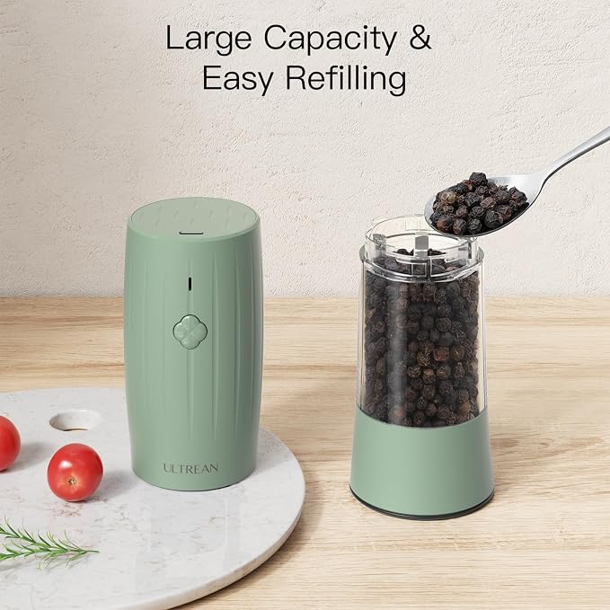 Ultrean Pepper Grinder, Electric Salt and Pepper Grinder Set - Image 5