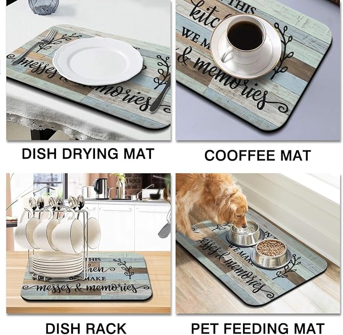 Dish Drying Mat for Kitchen Counter 2 Pack - Image 6