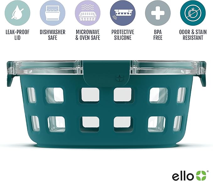 Ello Duraglass Meal Prep Container- Glass Food Storage Container - Image 3