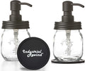 Black 12oz Mason Jar Soap and/or Lotion Dispensers by Industrial+Rewind
