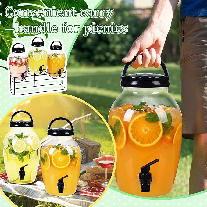Tanlade 3 Pcs Plastic Drink Dispenser - Image 5