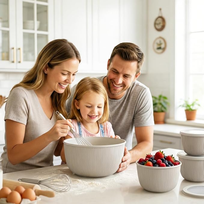 BoxedHome Nesting Plastic Mixing Bowls, BPA-Free Plastic, Microwave and - Image 10