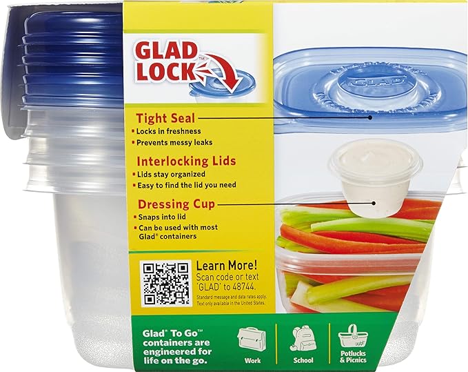 Glad GladWare To Go Snack Food Storage Containers - Image 2