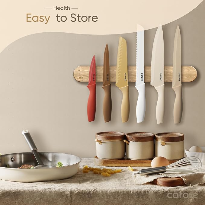CAROTE Knife Set, 12 Pieces Kitchen Knife Set, 6 Stainless Steel Knives - Image 7