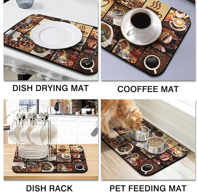 Fun Coffee Mat 19inx12in, Coffee Bar Mat - Image 2