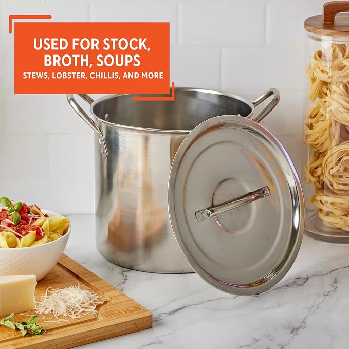 IMUSA 12 Quart Stainless Steel Stock Pot - Image 5