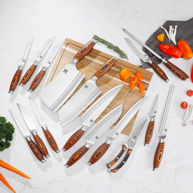 MSY BIGSUNNY Knife Block Set 17-piece Knife Set - Image 7