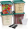 4L NSF Food Storage Containers: 4 PCS Commercial Clear Food Storage Containers by SVKLHY
