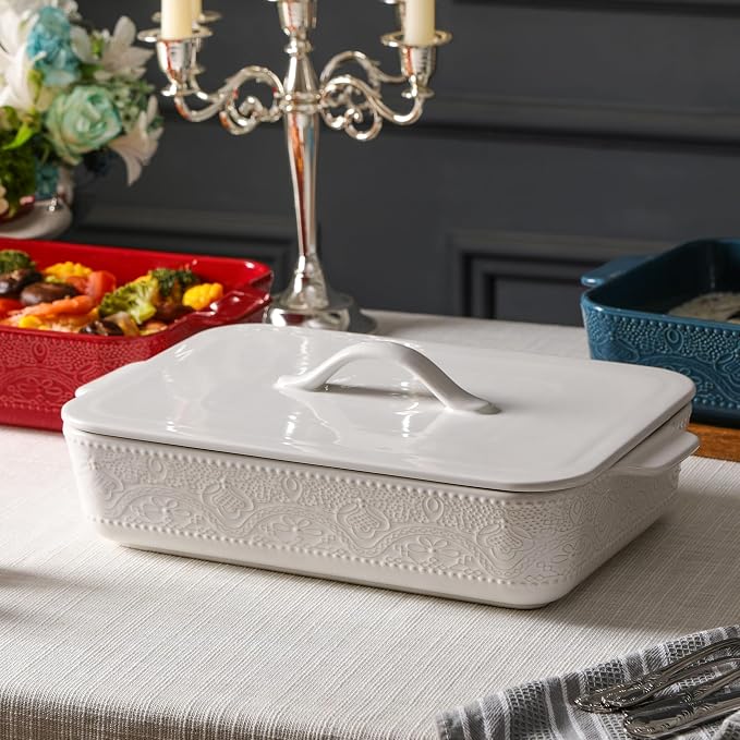 Casserole Dish with Lid, Ceramic 9x13 Casserole Dish - Image 7