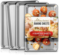 Eatex Aluminum Baking Sheet Set, 4 Pack Cookie Sheet Set, 9x13 Baking Pan Set by Eatex