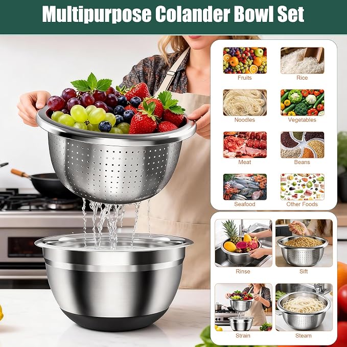 Stainless Steel Mixing Bowls Set - Image 2