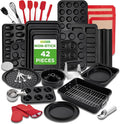 NutriChef 42-Piece Nonstick Bakeware Set | Carbon Steel Baking Pans Set by NutriChef%E2%84%A2Kitchen