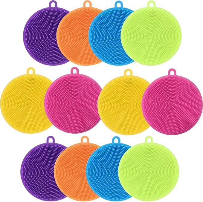 Silicone Dish Scrubber, Food Grade BPA Free Reusable Rubber Sponges Dishwasher by Unknown