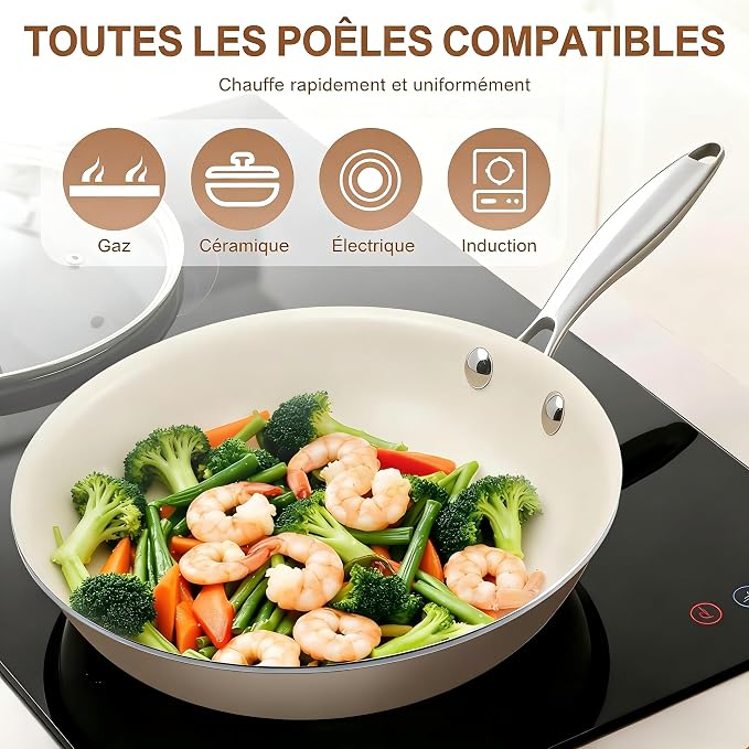 11 Inch Ceramic Nonstick Frying Pan Skillet - Image 7